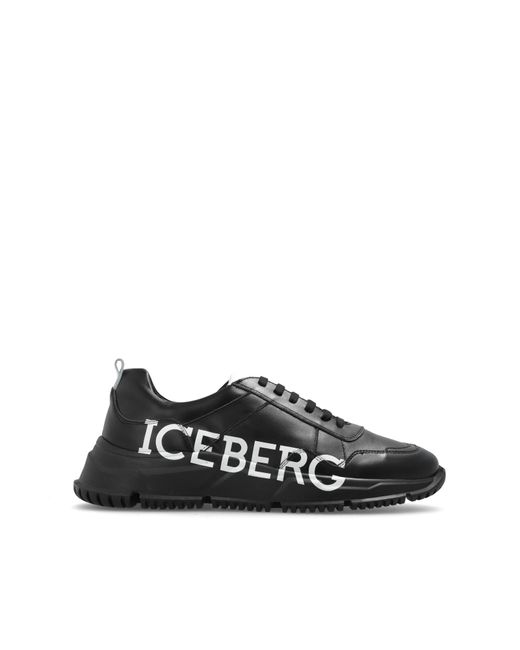 Iceberg Black Sneakers With Logo for men
