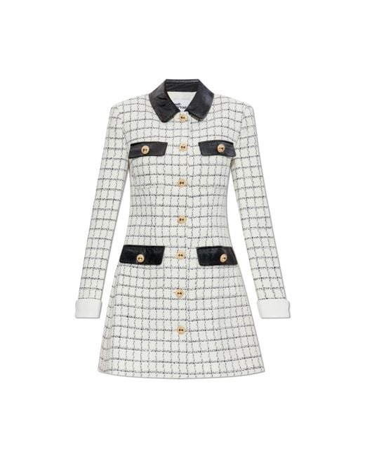 Self-Portrait Natural Tweed Dress