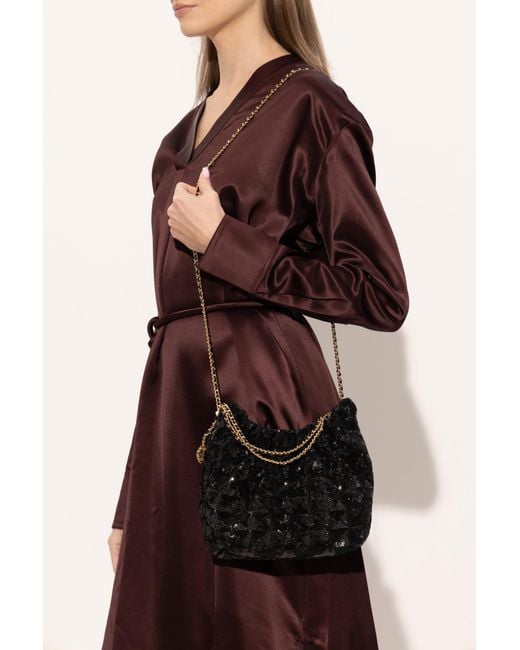 Tory Burch Black "Fleming Mini" Shoulder Bag