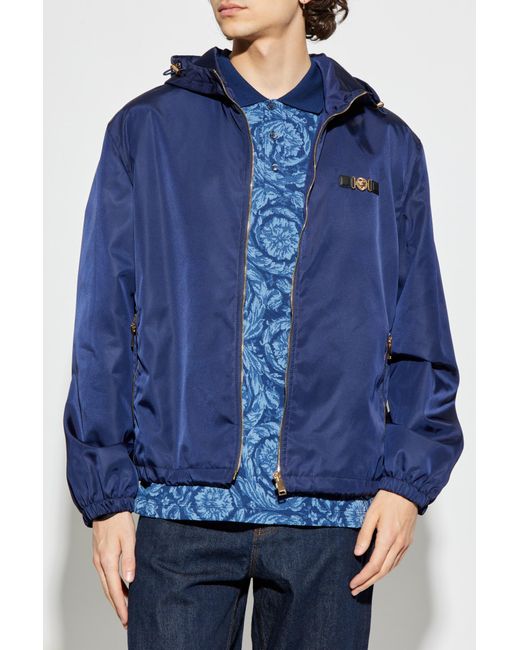 Versace Blue Hooded Jacket for men