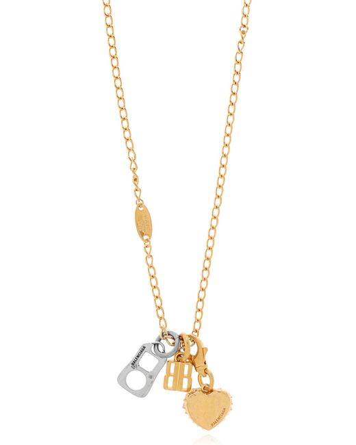 Balenciaga Metallic Necklace With Charms