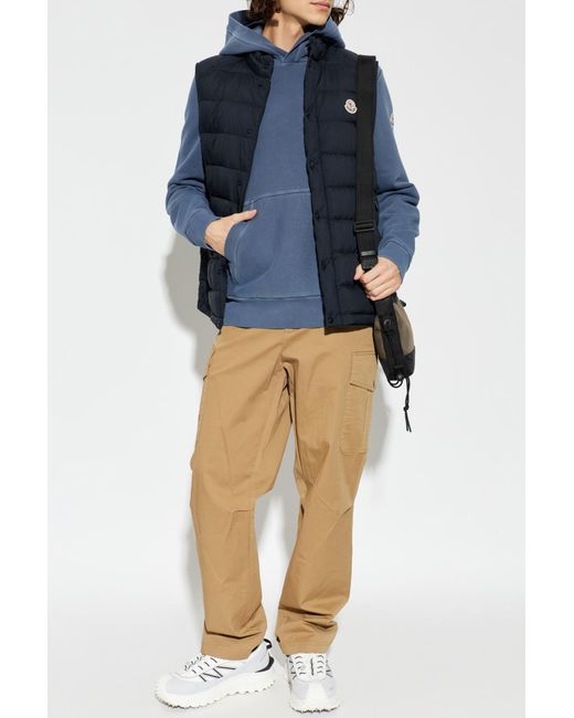 Moncler Blue Quilted Vest 'Barthe' for men