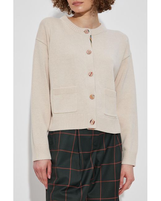 Paul Smith Natural Cardigan With Pockets
