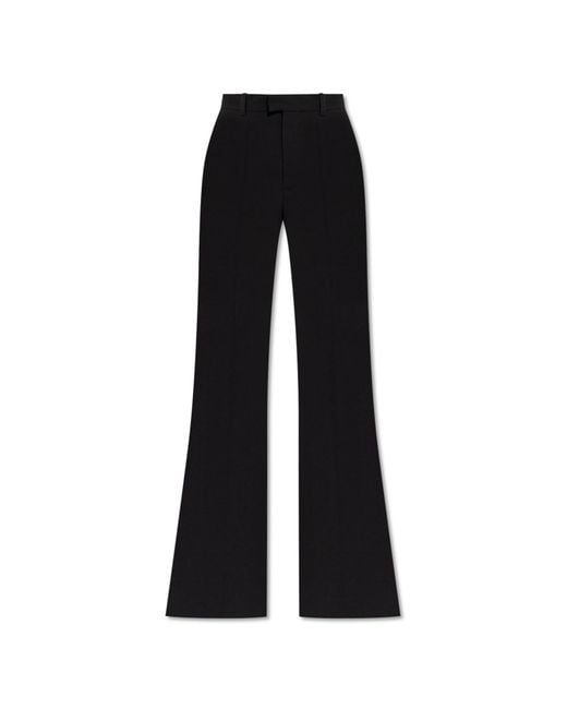 Balenciaga Black Flared Trousers With Pressed Crease