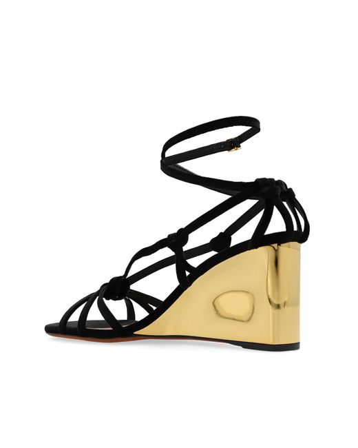 Chloé Black Wedge Sandals 'Rebecca'