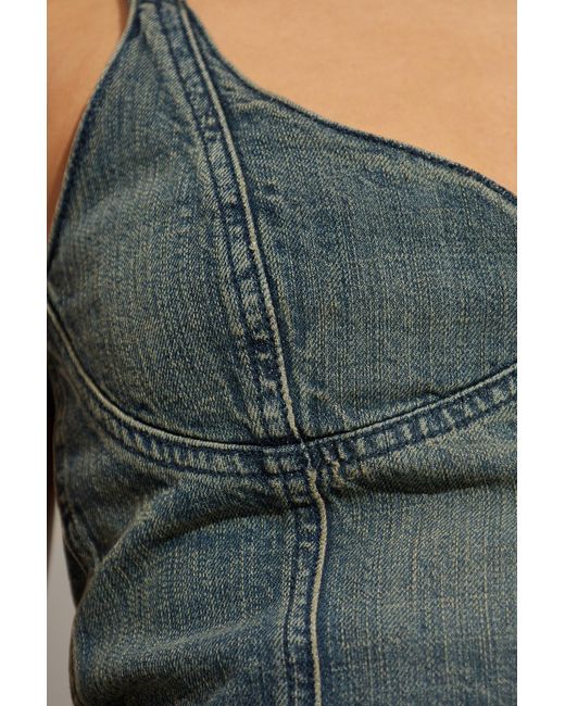 Balenciaga Gray Denim Top