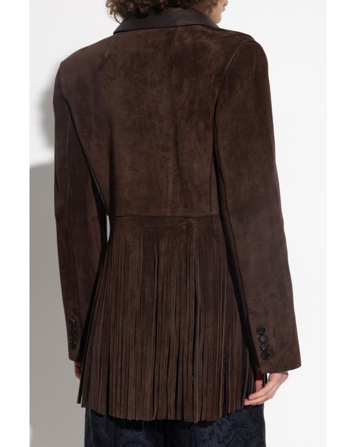 Etro Brown Leather Jacket