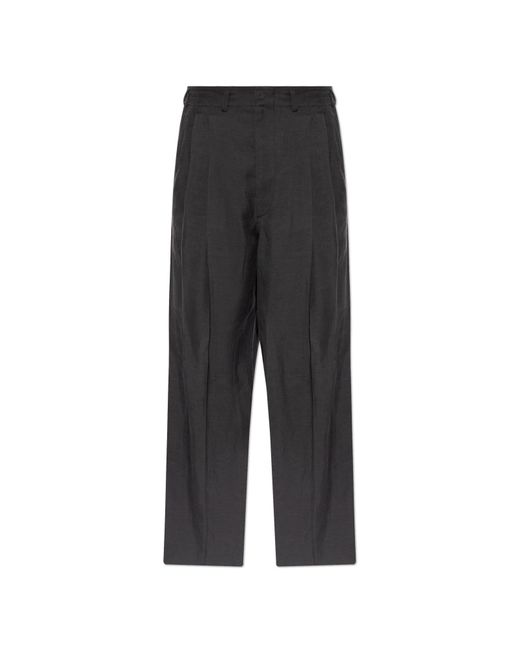 Lemaire Black Pleated Trousers for men
