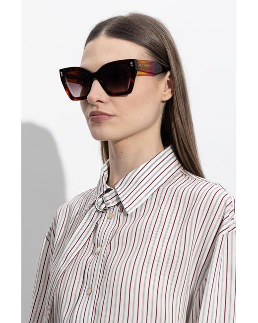 Etro Brown "Stropes" Sunglasses