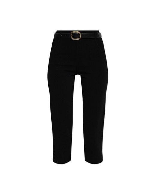 Self-Portrait Black 'Capri' Leggings With A Waistband