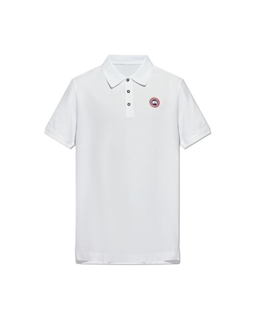 Canada Goose Black Polo With Logo Patch for men