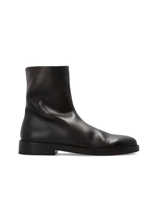 Marsèll Black Leather Ankle Boots for men