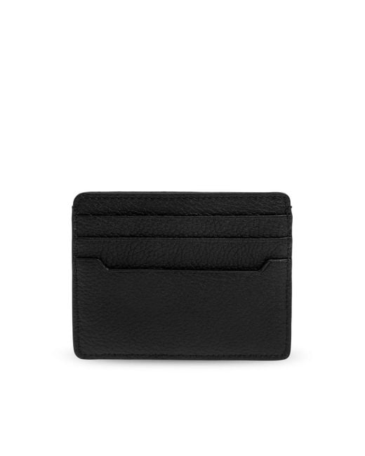 Brioni Black Card Holder With Logo for men