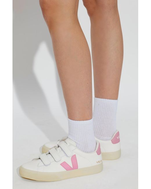 Veja White Sports Shoes "Recife Logo Leather"