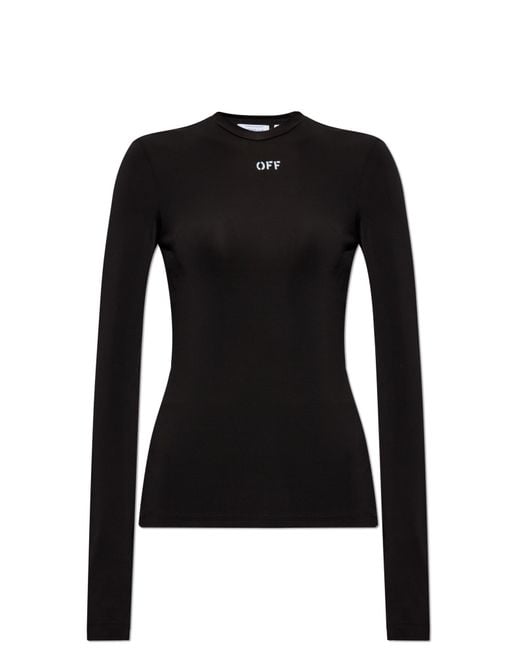 Off-White c/o Virgil Abloh Black Long-Sleeve Top