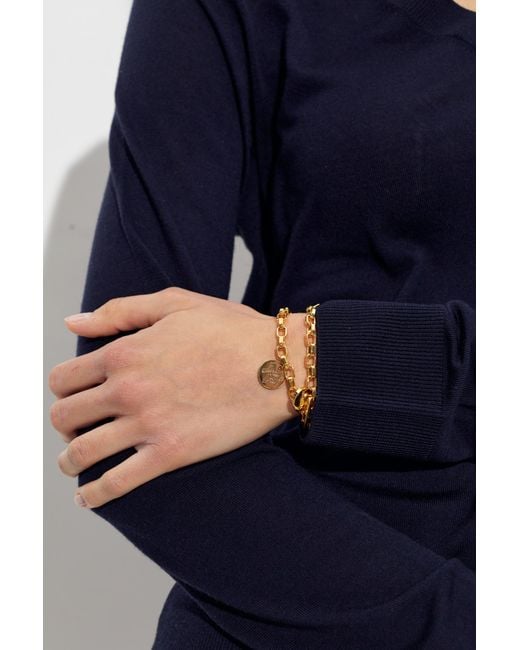 DSquared² Metallic Bracelet With A Round Pendant