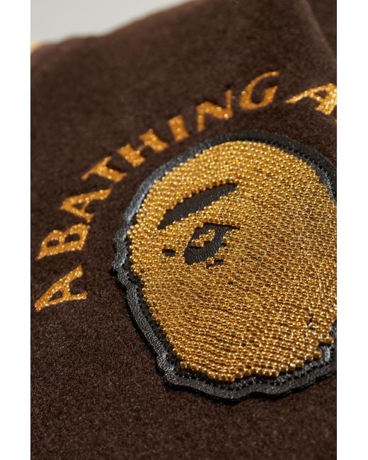 A Bathing Ape Brown Bomber Jacket for men
