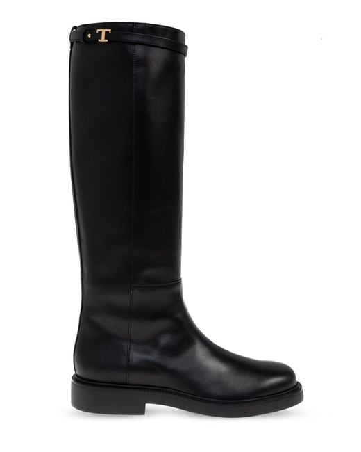 Tod's Black Leather Boots