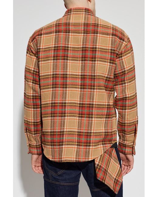 DSquared² Brown Checked Pattern Shirt for men
