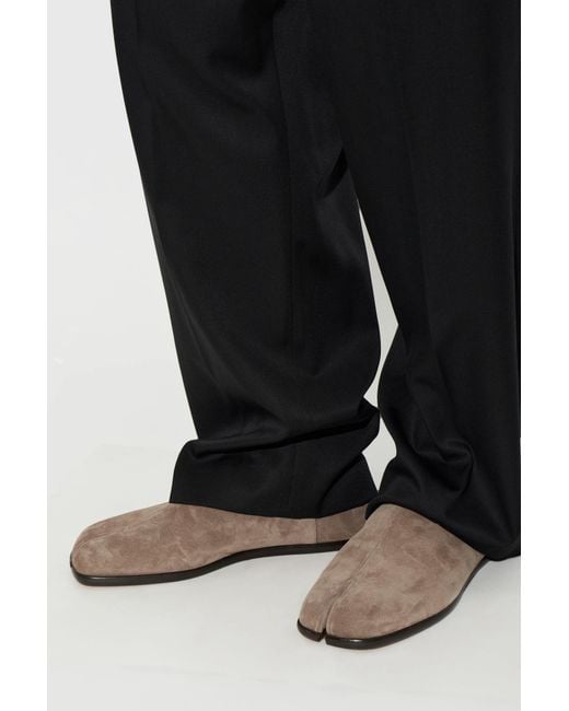 Maison Margiela Brown Suede Shoes With 'Tabi' Cut-Out for men
