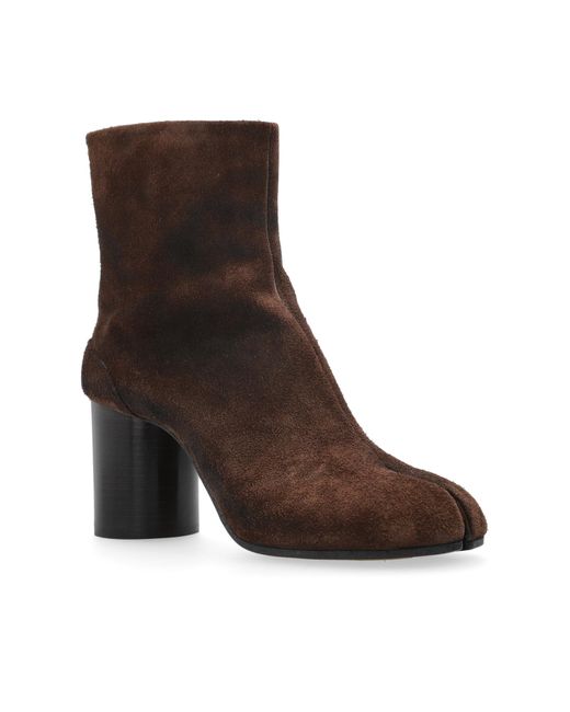 Maison Margiela Brown Ankle Boots With 'Tabi' Toe