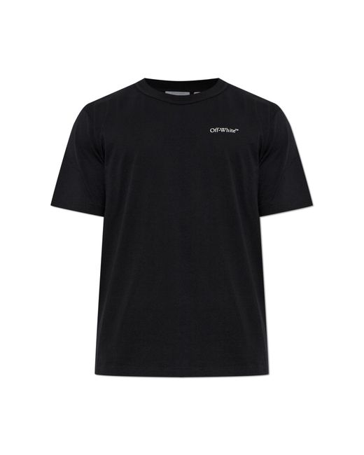 Off-White c/o Virgil Abloh Black T-Shirt With Printed Logo for men