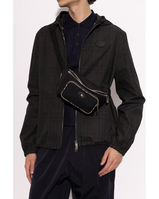 Burberry Black Belt Bag With Logo for men