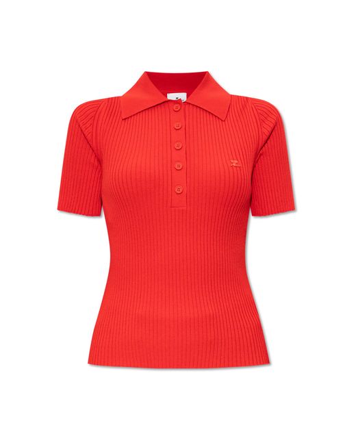 Courreges Red Top With Z Logo
