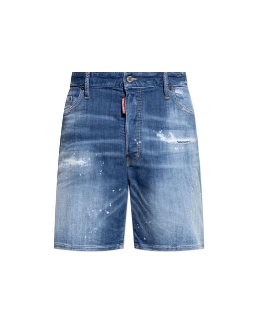 DSquared² Blue Denim Shorts Marine for men