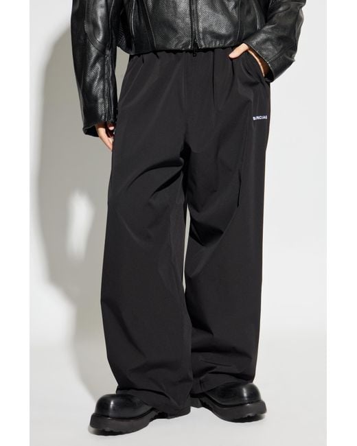 Balenciaga Black Trousers With Logo for men