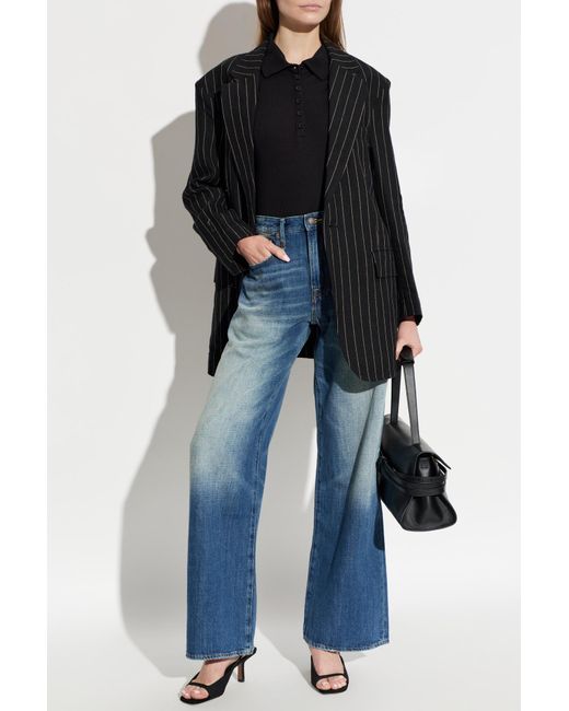 R13 Blue Straight-Leg Jeans