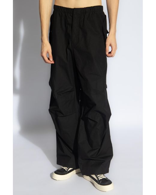 Jil Sander Black Cotton Trousers for men