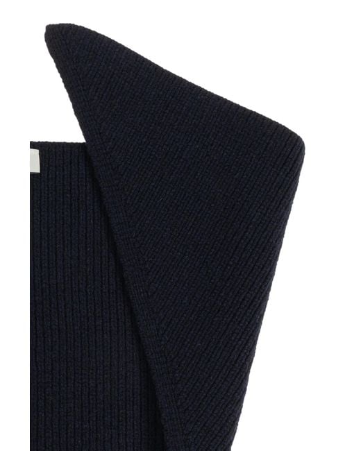 Studio Nicholson Black Wool Scarf 'Pythagoras'