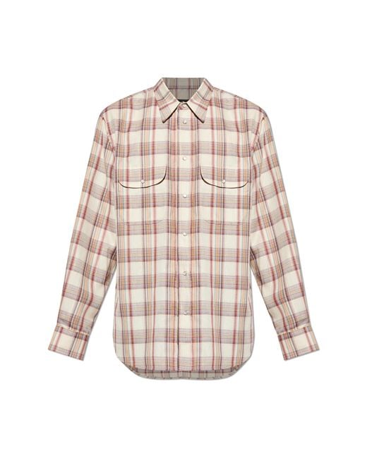 DSquared² White Plaid Shirt With Lurex Thread for men