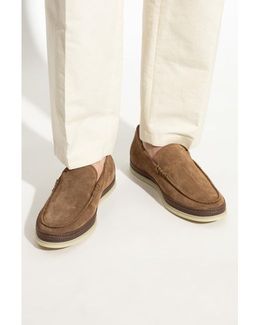 Tod's Brown Suede Shoes Type Loafers for men