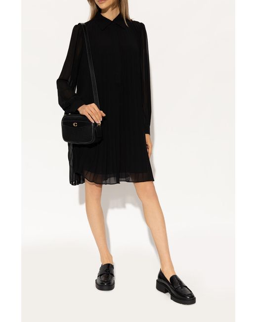 COACH Black Leah Leather Platform Loafers