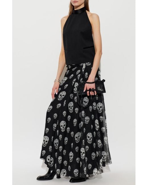 McQueen Black Wool Top