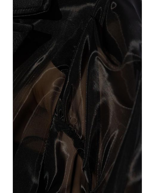 Dolce & Gabbana Black Transparent Trench Coat