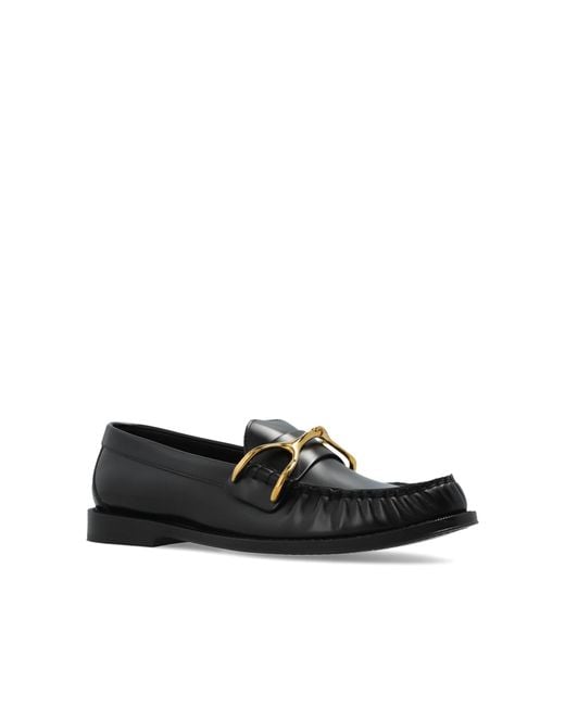 McQueen Black 'Wishbone' Loafers