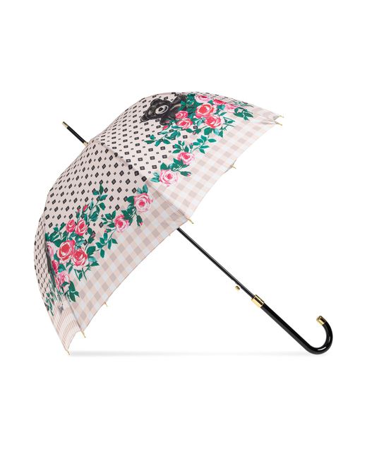 Moschino Pink Parasol With Print