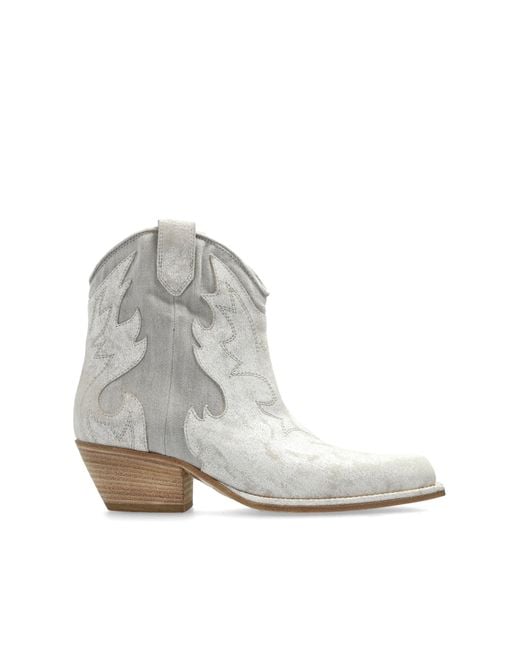 Vic Matié White Cowboy Boots 'Rider'