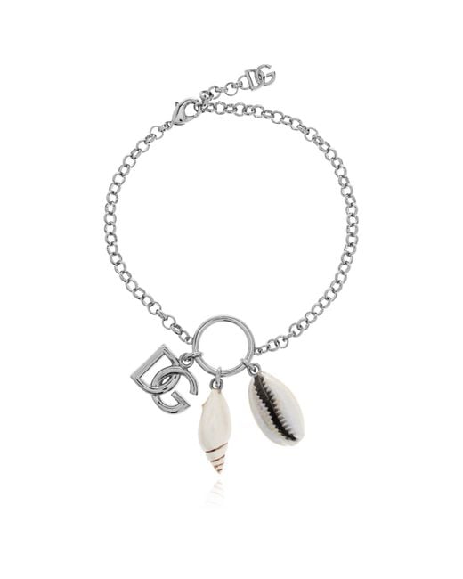 Dolce & Gabbana Metallic Charm Bracelet for men