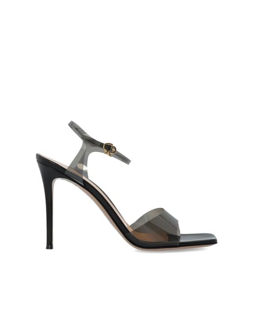 Gianvito Rossi White Heeled Sandals 'Cher'