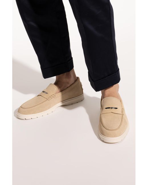 Tod's Natural Suede Shoes Type Loafers for men