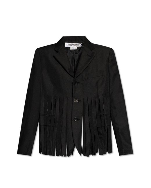 CDG by Comme des Garcons Black Blazer With Fringes, '