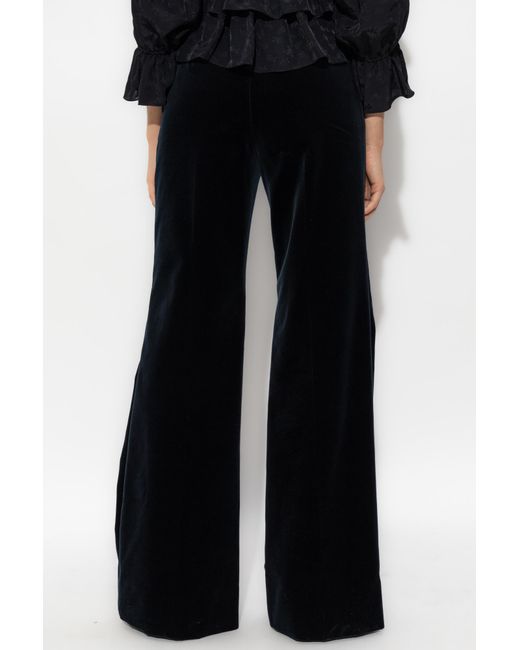 Chloé Black Velvet Trousers