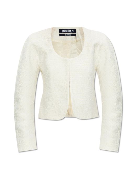 Jacquemus White Patterned Blazer