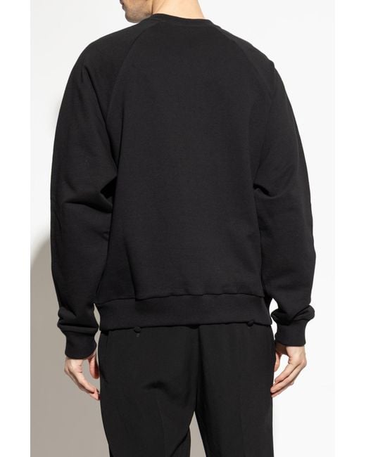 Balmain Black Sweatshirt With Shimmering Sequins for men