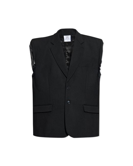 Vetements Black Wool Vest for men