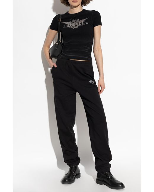 DIESEL Black Sweatpants P-Lacyn-Od'